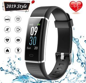 Fitness Tracker, Waterproof Activity Tracker Watch with Heart Rate Monitor, Color Screen Smart Bracelet with Step Counter, Pedometer Watch for Women Men Kids