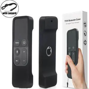 Remote Case for Apple Tv 4th Generation Light Weight [Anti Slip] Shock Proof Silicone Remote Cover Case for New Apple Tv 4th Gen Siri Remote Controller with Lanyard