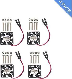 4-Pack Raspberry Pi Fan, Raspberry Pi Cooling Fan 30x30x7mm Brushless CPU Cooling Fan for Raspberry Pi 3 B+, Pi 3, Pi 2, Pi 1 B+, RetroFlag NESPI Case