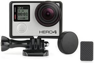 Frame Mount Housing Case with Basic Buckle and Long Thumb Bolt Screw for GoPro Hero 3 3+ 4 Camera and All Slots Fully Accessible-Black