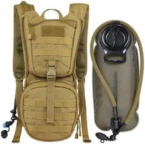 Tactical Hydration Pack Backpack 900D with 3L Water Bladder for Hiking Climbing