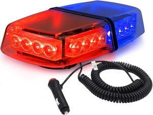 24Watt 24 LED High Intensity Law Enforcement Emergency Hazard Warning Snow Plow Safety Flashing Strobe Light, Car Truck LED Top Roof Light Bar, 12V Cigarette adapter with Magnetic Base