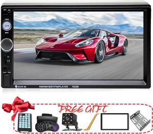 7" Double DIN Touch Screen in Dash Bluetooth Car Stereo MP5 MP3 Audio 1080P Video Player FM Radio/TF/ USB/AUX-in/Suppport Rear View 7" Double DIN Touch Screen in Dash Bluetooth Car Stereo MP5 MP3 Aud
