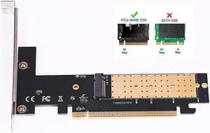 M.2 to PCIe Adapter , NVME SSD to PCI-e 3.0 X16 Host Controller Expansion Card with Low Profile Bracket, PCI Express Adapter for PC Desktop, Support 2230 2242 2260 2280