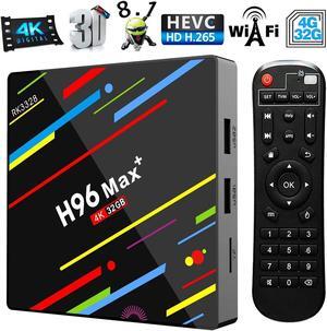 Newest 4G 32G TV Box h96 max TV Box Android 8.1 RK3328 4K Smart TV Box Support 2.4G/5G Dual Wifi/100M LAN/BT 4.0/3D /H265 Gift Box