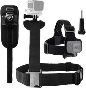 Shoulder Harnes Head Strap and Wrist Mount Bundle compatible with Gopro Hero 7, 6, 5, Black, Session, Hero 4, Session, Black, Silver, Hero+ LCD, 3+, 3, 2, 1 Shoulder Harnes Head Strap and Wrist Mount Bundle compatible with Gopro Hero 7, 6, 5, Black, Session, Hero 4, Session, Black, Silver, Hero+ LCD, 3+, 3, 2, 1