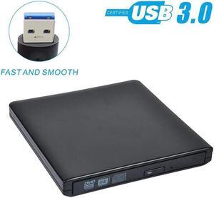 External CD DVD Drive USB 3.0 Portable CD DVD +/-RW Drive Slim DVD/CD Rom Rewriter Burner Writer, High Speed Data Transfer for Laptop/Macbook/Desktop /MacOS/Windows10/8/7/XP/Vi