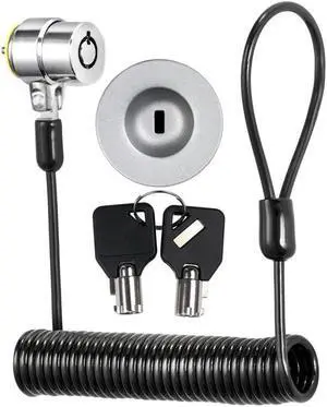 Laptop Cable Lock Hardware Security Cable Lock Anti Theft Combination Lock for iPad Tablet Laptop MacBook Dell HP Lenovo Kindle Samsung Android or Other Notebooks Tablets (Spring Rope + Black+2pack)
