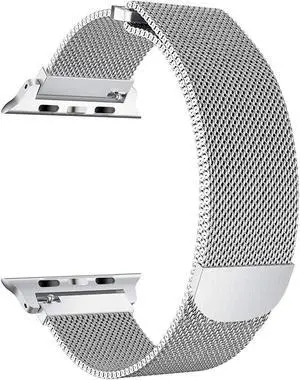 WERLEO Compatible with iWatch Band 38mm / 40mm - 42mm / 44mm Men Women Magnetic Closure Clasp Replacement Mesh Milanese Bands Compatible for Apple Watch iWatch Series 1 2 3 4