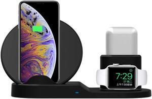 3 in 1 Wireless Charger for Apple iWatch 1 2 3 Generation Charging Station for Airpods Qi Fast Wireless Charger Dock for iPhone XR XS MAX X 8 7 6s Plus Samsung S8 and Other Qi-Enabled Devices
