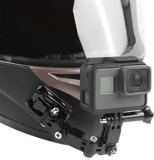Motorcycle Helmet Chin Swivel 3 Way Pivots Rotation Mount Kit for GoPro Hero 7 Gopro 2018 Gopro 6 5 4 3 / Gopro Hero Black Session Xiaomi Yi SJCAM and Other Action Camera