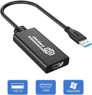 USB to HDMI Adapter USB 3.0 to HDMI Converter 1080P HD Display Audio Video Converter for Windows 7 8 10 Computer ONLY (NOT SUPPORT MAC/Linux/Vista)