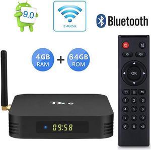 Android 9.0 TV Box Android Box 4GB DDR3 64GB ROM BT5.0 Dual WiFi 2.4Ghz + 5Ghz Quad Core 1080p 4K HDR Smart TV Media Box