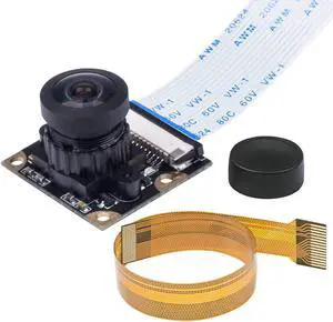 Raspberry Pi 3 Camera Module, 5 Megapixels Wide-Angel Fish-Eye Camera, OV5647 Sensor with Flex Cable for Raspberry Pi 4/ 3B+/ 3B/ 2B/ Pi Zero