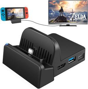 Switch TV Dock Portable Charging Stand for Nintendo SwitchCompact Switch to HDMI AdapterMini Switch Docking Station with Extra USB 30 Port Replacement Charging Dock for Nintendo Switch
