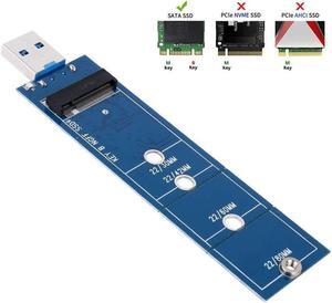 M.2 to USB Adapter, B Key M.2 SSD Adapter USB 3.0 (No Cable Needed), USB to 2280 M2 SSD Drive Adapter, NGFF Converter SSD Reader Card