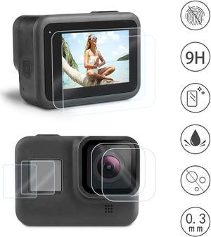 Screen Protector for GoPro Hero 8 Black,6 Pcs Ultra Clear Tempered Glass GoPro Hero 8 Screen Protector Lens Protector Accessories