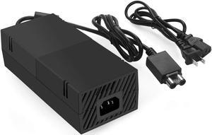 Xbox One Power Supply Brick with Power Cord,(Low Noise Version) AC Adapter Power Supply Charge for Xbox One Console, 100-240V Auto Voltage,Black