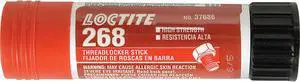 268™ High-Strength Threadlocker Solid Stick, 19 G, 1/4 in to 3/4 in Dia, Red