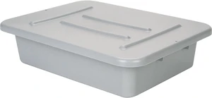 RUBBERMAID COMMERCIAL FG364800GRAY Bus/Utility Box Lid, Gray, Plastic RUBBERMAID COMMERCIAL FG364800GRAY Bus/Utility Box Lid, Gray, Plastic