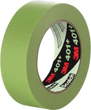 3M 401+ Masking Tape,Grn,1-7/8 in. W,6.7 mil