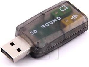 1pcs Hot Sale USB to 3D Audio USB External Sound Card Adapter 5.1 Channel Sound Professional Microphone 3.5mm connector