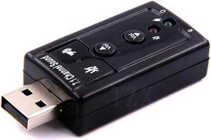 External New USB AUDIO SOUND CARD ADAPTER VIRTUAL 7.1 USB 2.0 FullSpeed Mic Speaker Audio Headset Microphone Jack Converter
