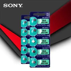 10pc Sony 364 SR621SW V364 SR60 SR621 AG1 Watch Battery Button Coin Cell MADE IN JAPAN 10pc Sony 364 SR621SW V364 SR60 SR621 AG1 Watch Battery Button Coin Cell MADE IN JAPAN