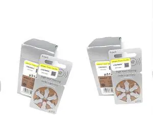 5pack(30PCS) Powerone 60 Zinc air batteries Size 312 P312 PR41 for hearing aid