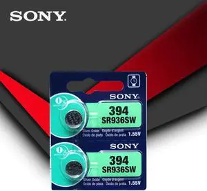 2pc Sony 394 SR936SW 936A LR45 L936 AG9 1.55V Silver Oxide Button Cell Coin Battery MADE IN JAPAN 2pc Sony 394 SR936SW 936A LR45 L936 AG9 1.55V Silver Oxide Button Cell Coin Battery MADE IN JAPAN