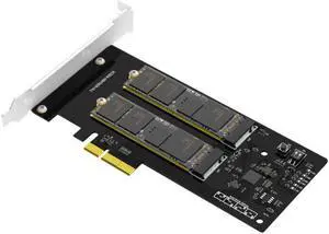 Pci-E X4 X8 X16 To M.2 Ngff Dual Ssd Adapter With Raid High Speed Sata Array External Adapter Board Accelerator Card