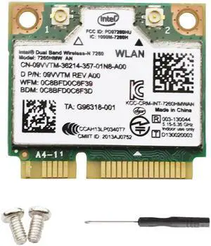 Wireless For Intel 7260HMW AN Mini PCI-E Wifi Card 300Mbps Dual Band 802.11agn 2.4G/5Ghz Bluetooth 4.0 For Laptop With Screw