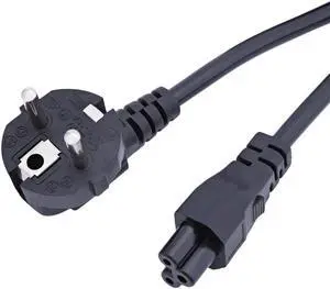 Power Cord, 5ft CEE7 Schuko (European 2 Pin) To C5 With H05VV-F 0.75mm2 For Notebook Computer Supply Power Cord