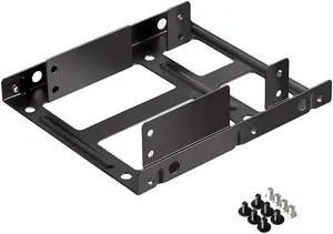 Metal Dual 2.5" To 3.5" Hard Drive Bay Mounting Bracket - 2 X 2.5" To 3.5" HDD / SSD Mounting Bracket