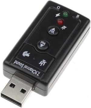 External USB Sound Card 7.1 Channel 3D Audio Adapter Converter +3.5mm Headset Microphone For PC Computer Desktop Notebook