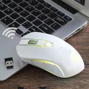 2.4G Wireless Mouse Wireless Silent LED Backlit Computer Mouse Rechargeable USB Optical Ergonomic Gaming Mouse for Laptop PC