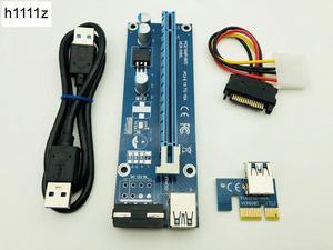 VER 008S PCI-E  Card PCIE 1X 16X Extension Adapter 60CM USB 3.0 Cable SATA 4Pin Molex Power for Bitcoin Miner Mining