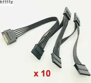 10PCS SATA Power Cable for HDD 15Pin SATA male to 5-ports SATA female SATA Computer Hard Drive Cable HDD Cage Caddy Power Cable