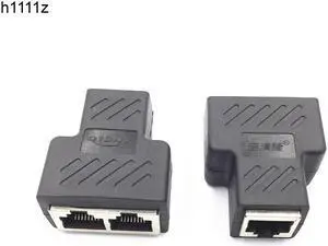 2PCS RJ45 Connector RJ45 Splitter 8P8C Network Adapter Extender Connector Suitable for Cat5E Cat6 Cat7 Ethernet Router Function
