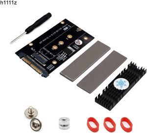 Add On Cards M.2 NVMe PCI-E SSD to PCI-E U.2 SFF-8639 Adapter Card M2 M Key Adapter M.2 NVME to U.2 with M.2 Heatsink