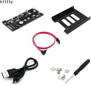 M.2 to USB SATA Adapter SATA-Bus NGFF M.2 KEY B to SATA 2.5 with USB 2.0 and 3.5 HDD Bracket Adapter Raiser for 2230-2280 M2 SSD