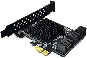 6 Port SATA III PCIe Card,PCIe SATA III Controller Card To 6GB/s Internal Adapter Converter PCI SATA 3.0 Expansion Card Riser