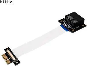 PCI Express PCI-E 1X to 1X Extension Ribbon Cable Gold-plated Connector Adapter PCIE Extender for Motherboard Riser Card Mining