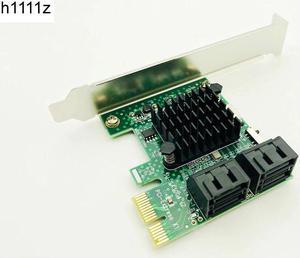 H1111Z Add On Cards PCIE/PCI-E/PCI Express SATA3 SATA 3 Controller SATA Multiplier/Expansion PCI E Adapter + Low Profile Bracket