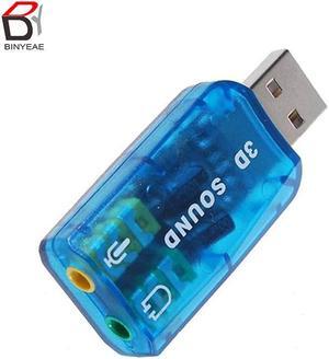 2.0 Sound Card  Audio Adapter Mic Speaker Audio Interface  Audio 5.1 External  Sound Card for Laptop PC Micro Da