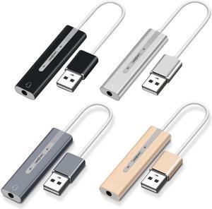 2 in 1 External Sound Card USB to 3.5mm Jack 7.1 Channel 3D Audio Headset Microphone Adapter for Computer Games Accessories