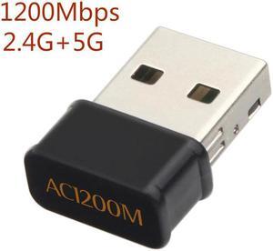USB WiFi Adapter 802.11AC Dongle Network Card 1200Mbps 2.4G & 5G Dual Band Wireless Wifi Receiver for Laptop Desktop