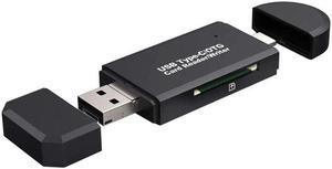 C+Micro USB+USB 3 in 1 OTG Card Reader Multifunctional High-Speed USB2.0 Memory Card Reader for Android Computer Accessory