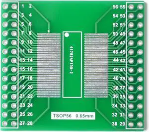 TSOP56 TSOP48 to DIP56 Adapter PCB Board for AM29 series IC 0.5mm 0.65mm pitch transfer board
