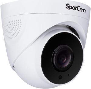SpotCam TC1 2K Cloud AI WiFi Business Dome IP Camera, Indoor, Two Way Audio, Night Vision, Human Detection, Support SD Card, Free 24 Hour Cloud Recording, Made in Taiwan